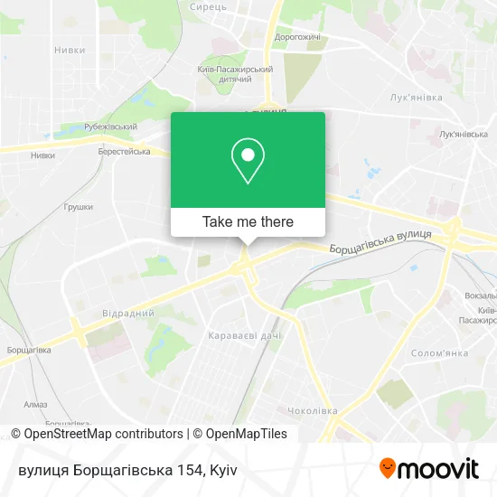 Карта вулиця Борщагівська 154