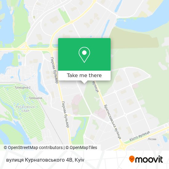 Карта вулиця Курнатовського 4В
