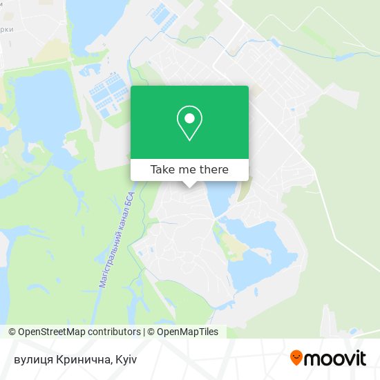 Карта вулиця Кринична