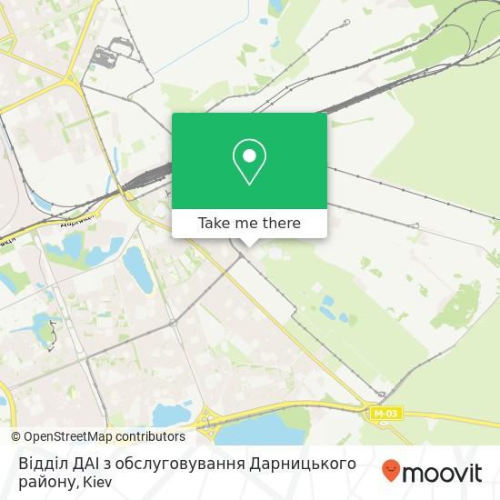 Відділ ДАІ з обслуговування Дарницького району map