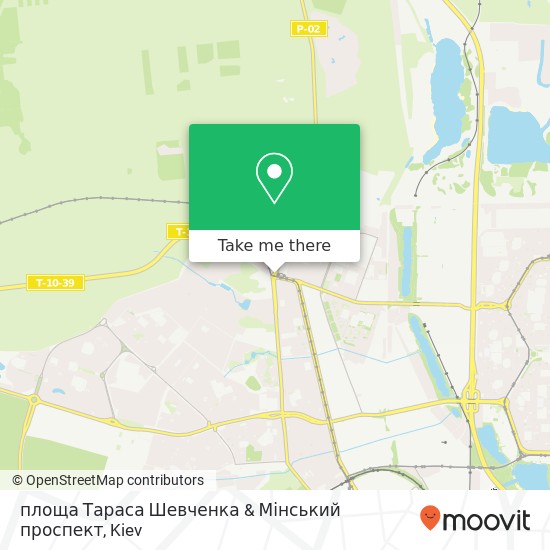 площа Тараса Шевченка & Мінський проспект map