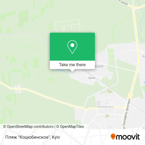 Карта Пляж "Коцюбинское"
