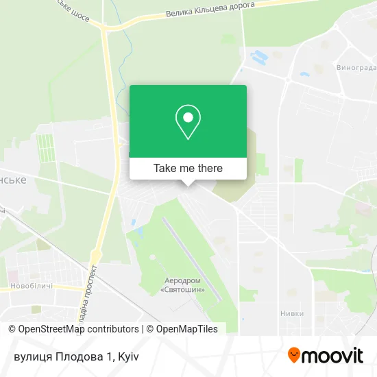 Карта вулиця Плодова 1