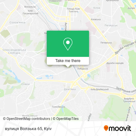 Карта вулиця Волзька 65