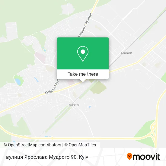 Карта вулиця Ярослава Мудрого 90