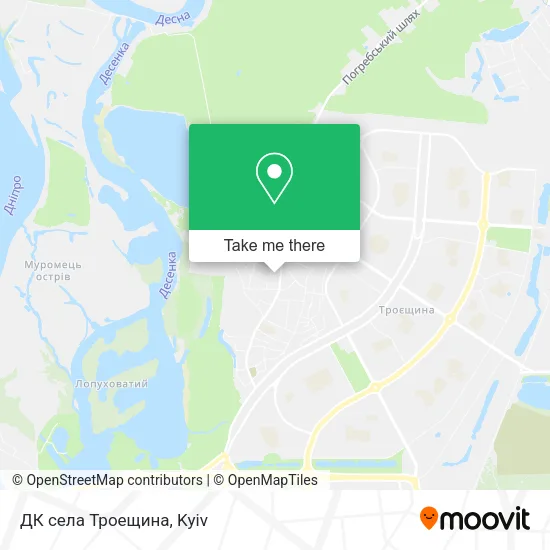Карта ДК села Троещина