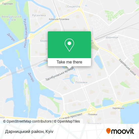 Карта Дарницький район