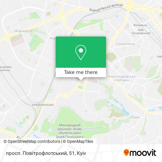 просп. Повітрофлотський, 51 map