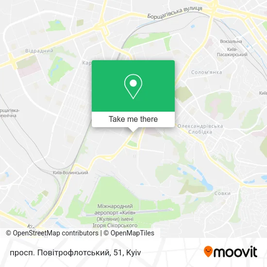 просп. Повітрофлотський, 51 map