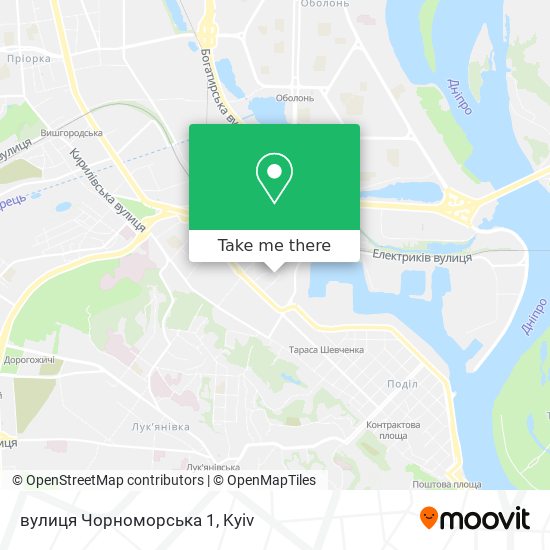 вулиця Чорноморська 1 map
