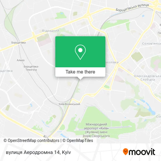 Карта вулиця Аеродромна 14