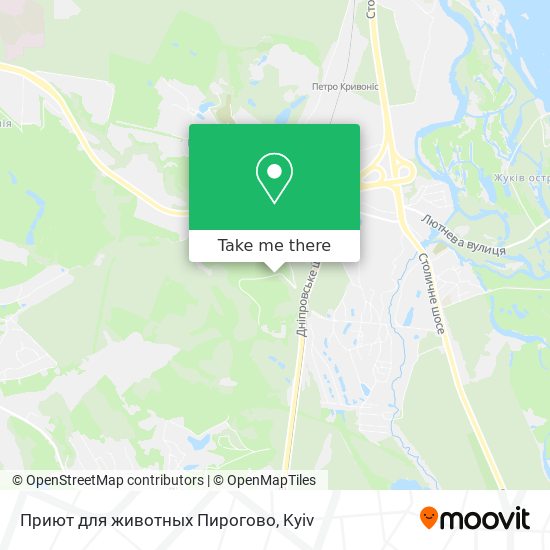 Приют для животных Пирогово map