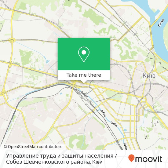 Карта Управление труда и защиты населения / Собез Шевченковского района