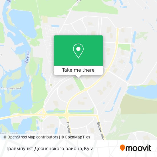 Карта Травмпункт Деснянского района