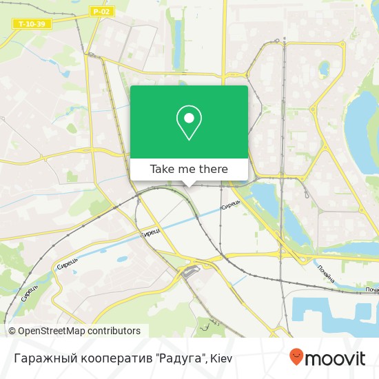 Карта Гаражный кооператив "Радуга"
