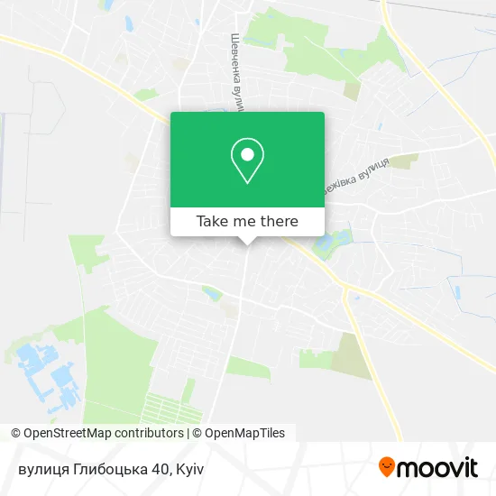 Карта вулиця Глибоцька 40