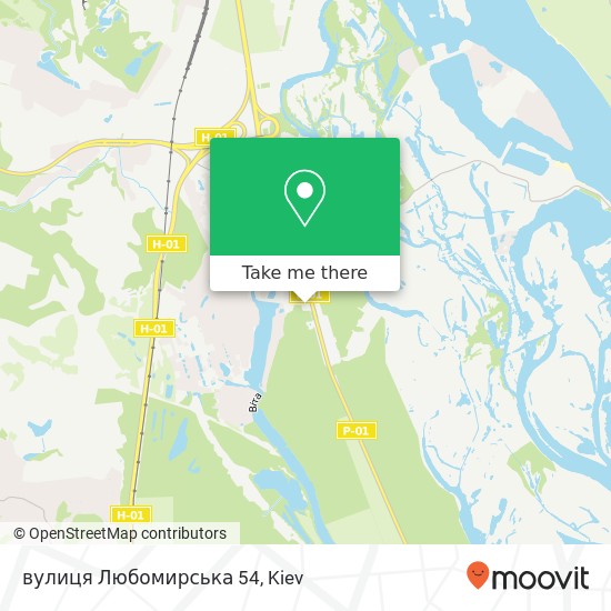 Карта вулиця Любомирська 54