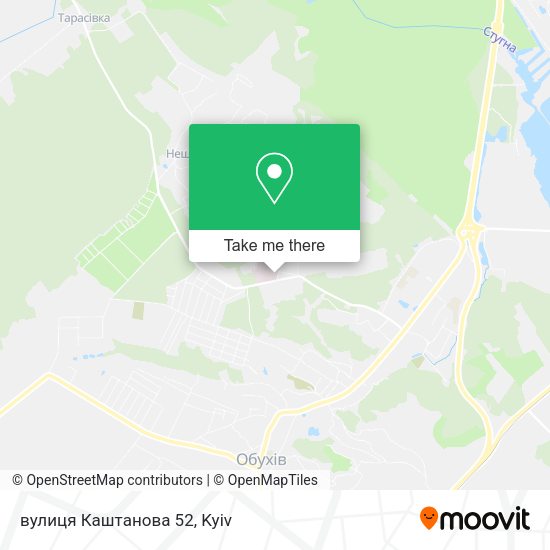 Карта вулиця Каштанова 52