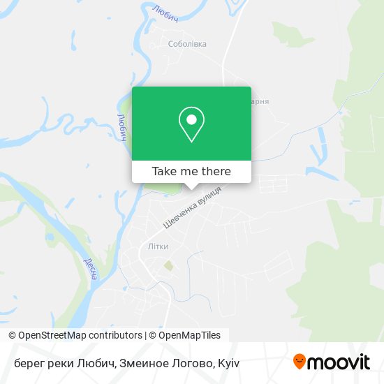 берег реки Любич, Змеиное Логово map
