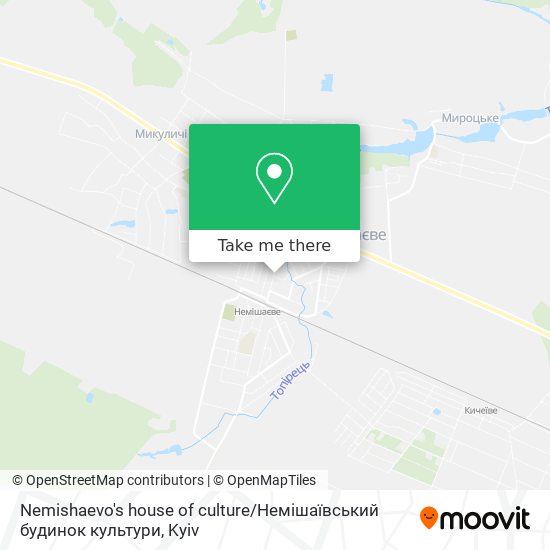 Карта Nemishaevo's house of culture / Немішаївський будинок культури