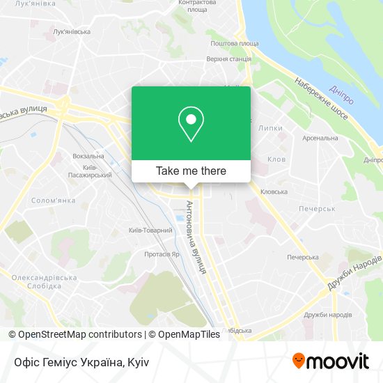 Карта Офіс Геміус Украïна