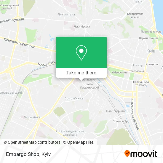 Карта Embargo Shop