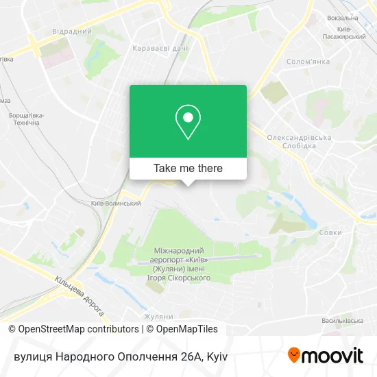 Карта вулиця Народного Ополчення 26А