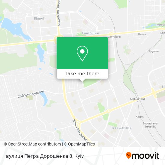 Карта вулиця Петра Дорошенка 8