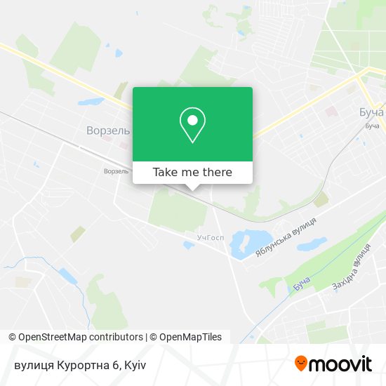Карта вулиця Курортна 6