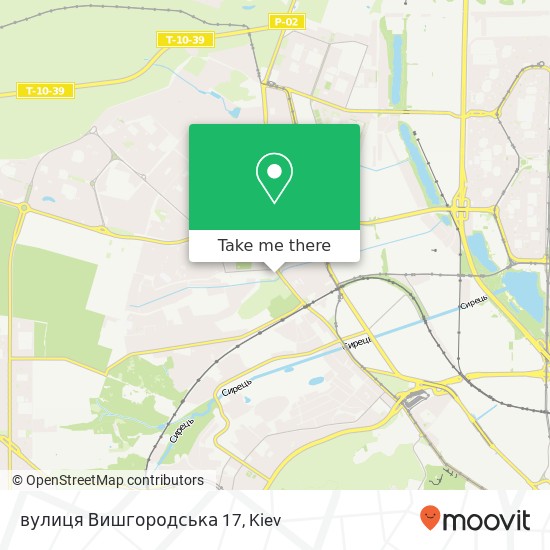 вулиця Вишгородська 17 map