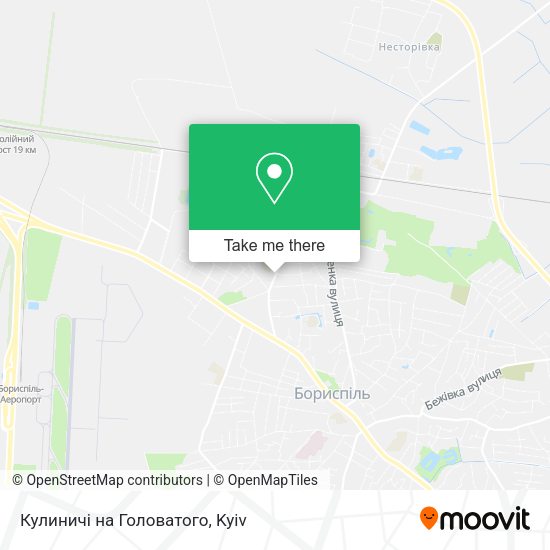 Карта Кулиничі на Головатого