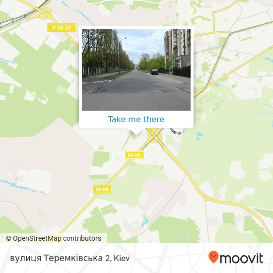 вулиця Теремківська 2 map