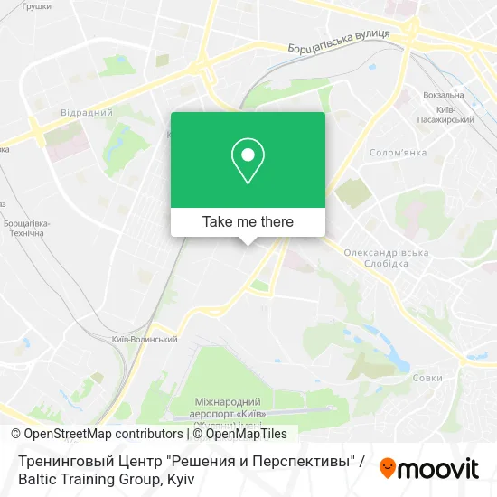 Карта Тренинговый Центр "Решения и Перспективы" / Baltic Training Group