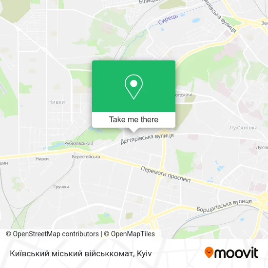 Карта Київський міський військкомат