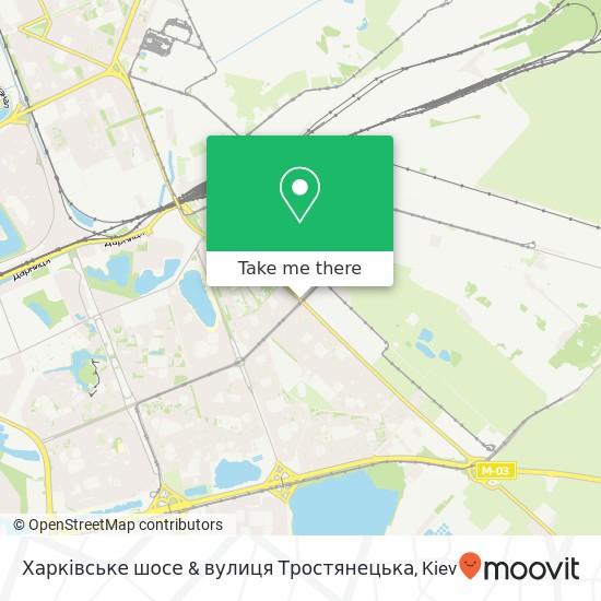 Харківське шосе & вулиця Тростянецька map