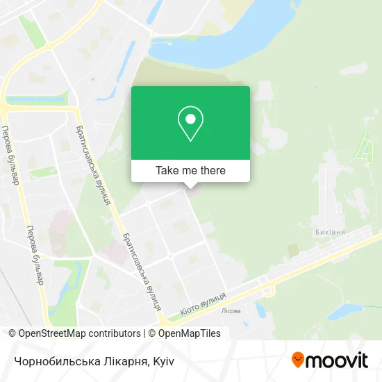 Карта Чорнобильська Лікарня