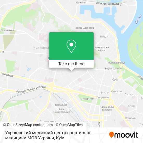 Карта Український медичний центр спортивної медицини МОЗ України