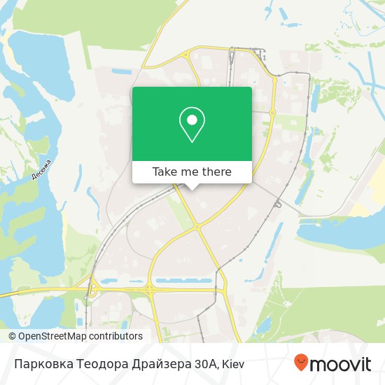 Парковка Теодора Драйзера 30А map