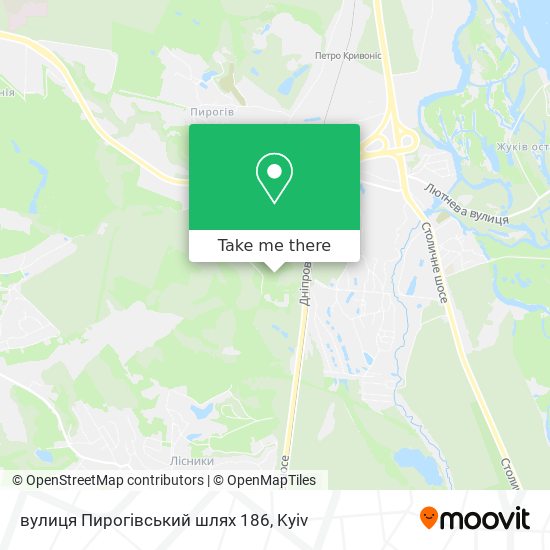 вулиця Пирогівський шлях 186 map