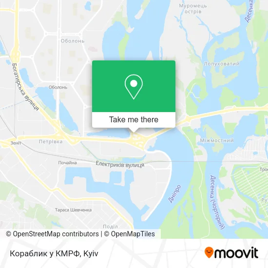 Карта Кораблик у КМРФ