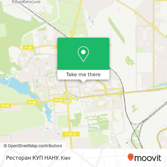 Карта Ресторан КУП НАНУ