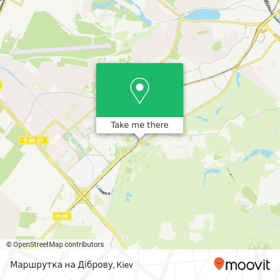 Маршрутка на Діброву map