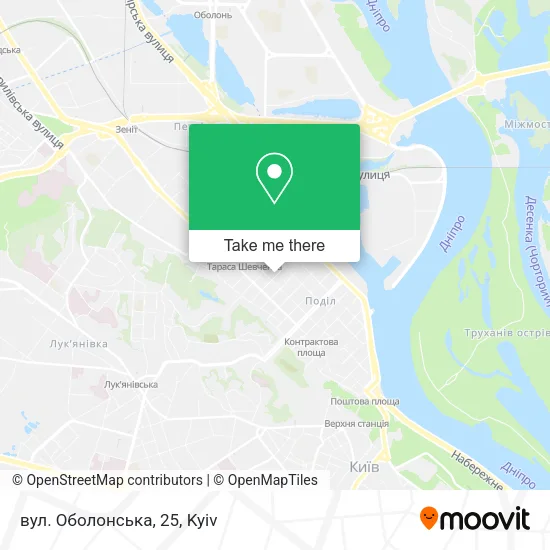 Карта вул. Оболонська, 25