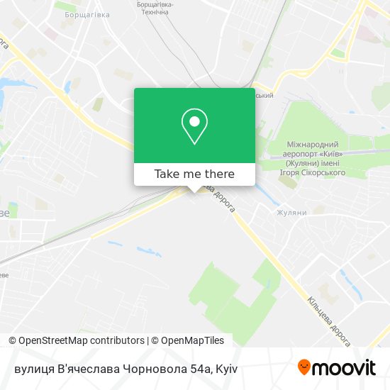 Карта вулиця В'ячеслава Чорновола 54а