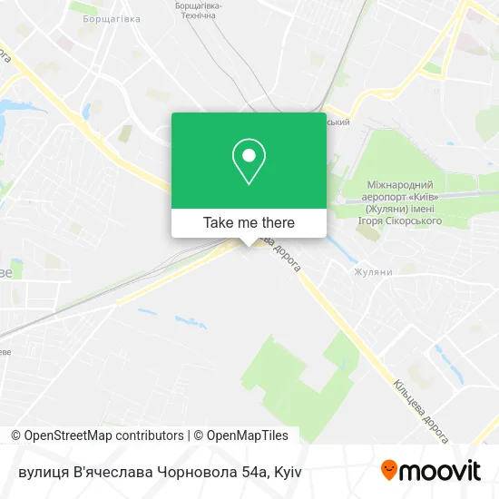 Карта вулиця В'ячеслава Чорновола 54а