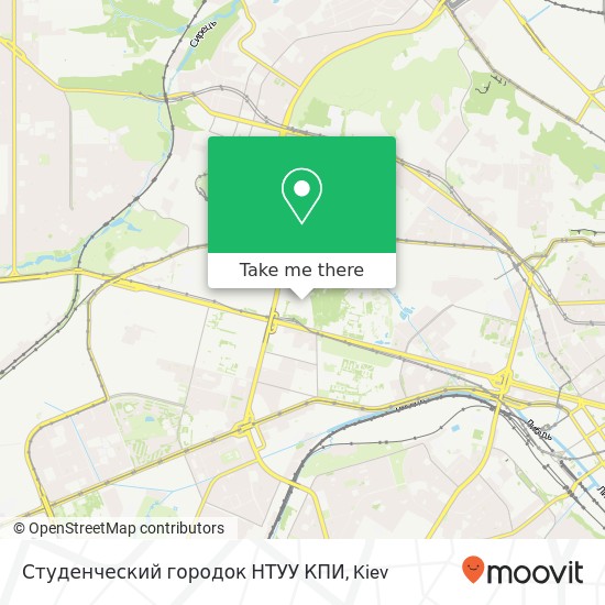 Карта Студенческий городок НТУУ КПИ