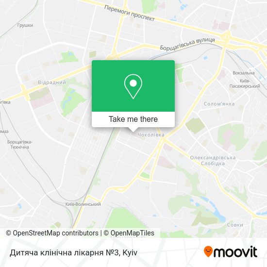 Карта Дитяча клінічна лікарня №3