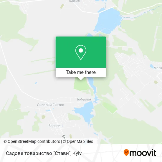 Карта Садове товариство "Стави"