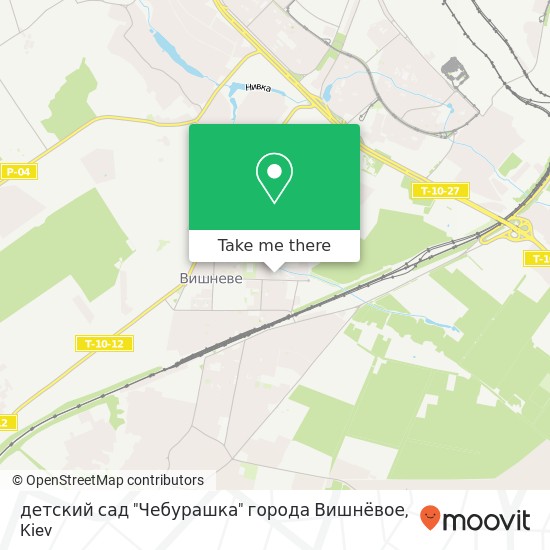 детский сад "Чебурашка" города Вишнёвое map