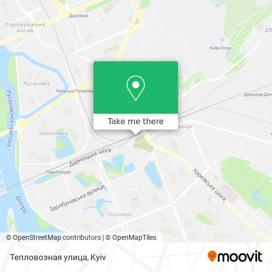 Тепловозная улица map